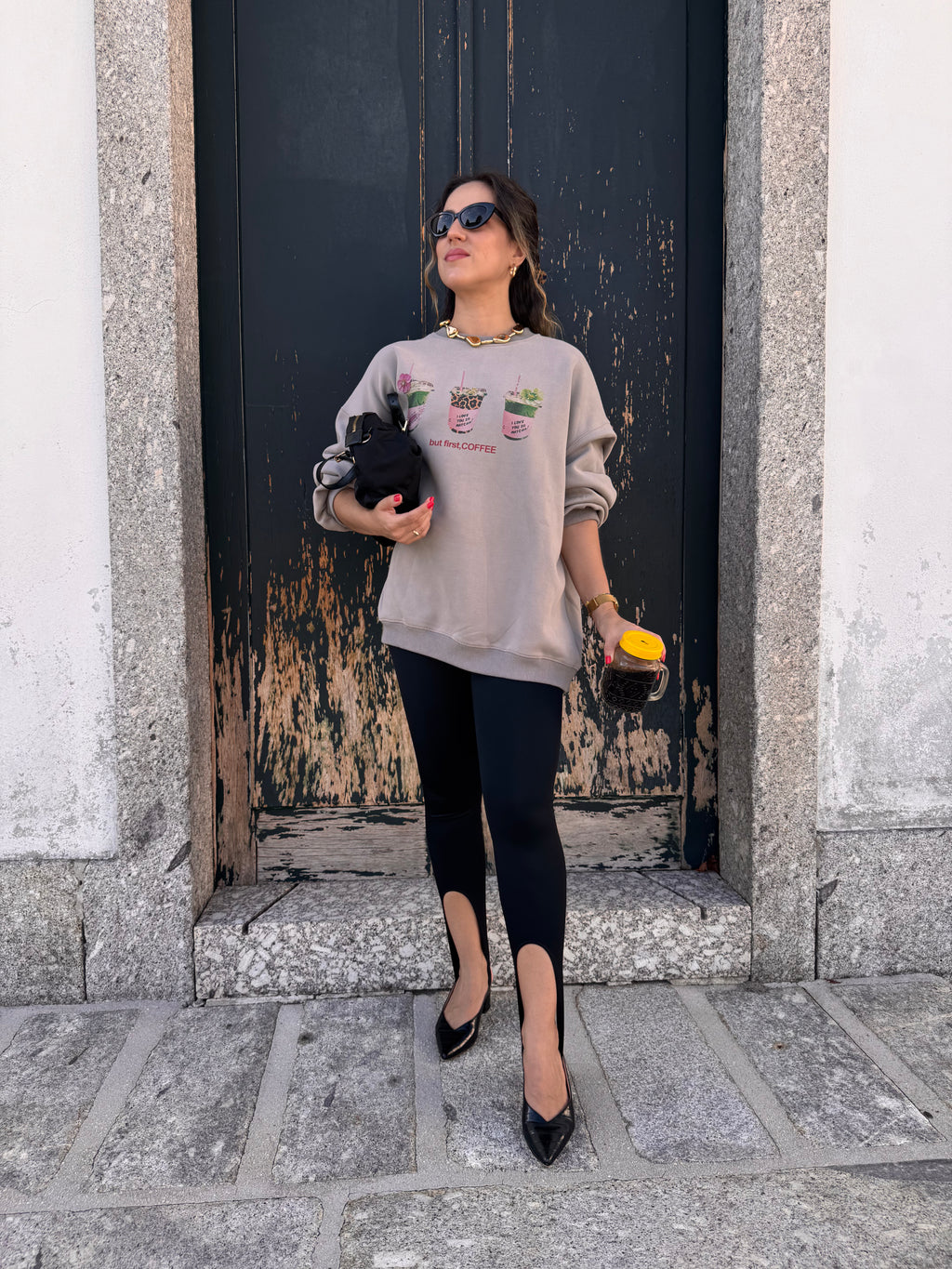 Sweatshirt Oversize Coffee LUMINA