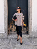 Sweatshirt Oversize Coffee LUMINA