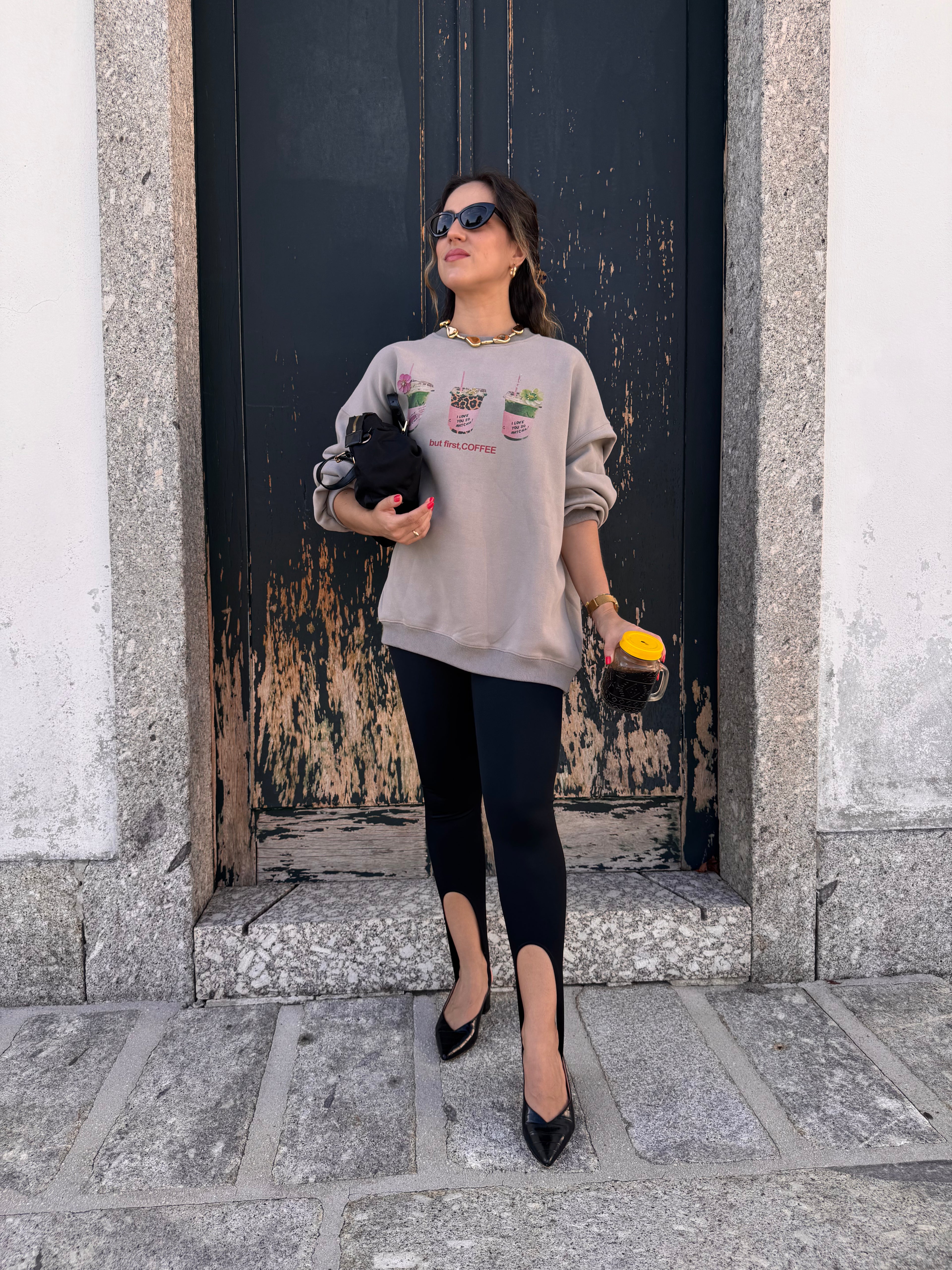 Sweatshirt Oversize Coffee LUMINA
