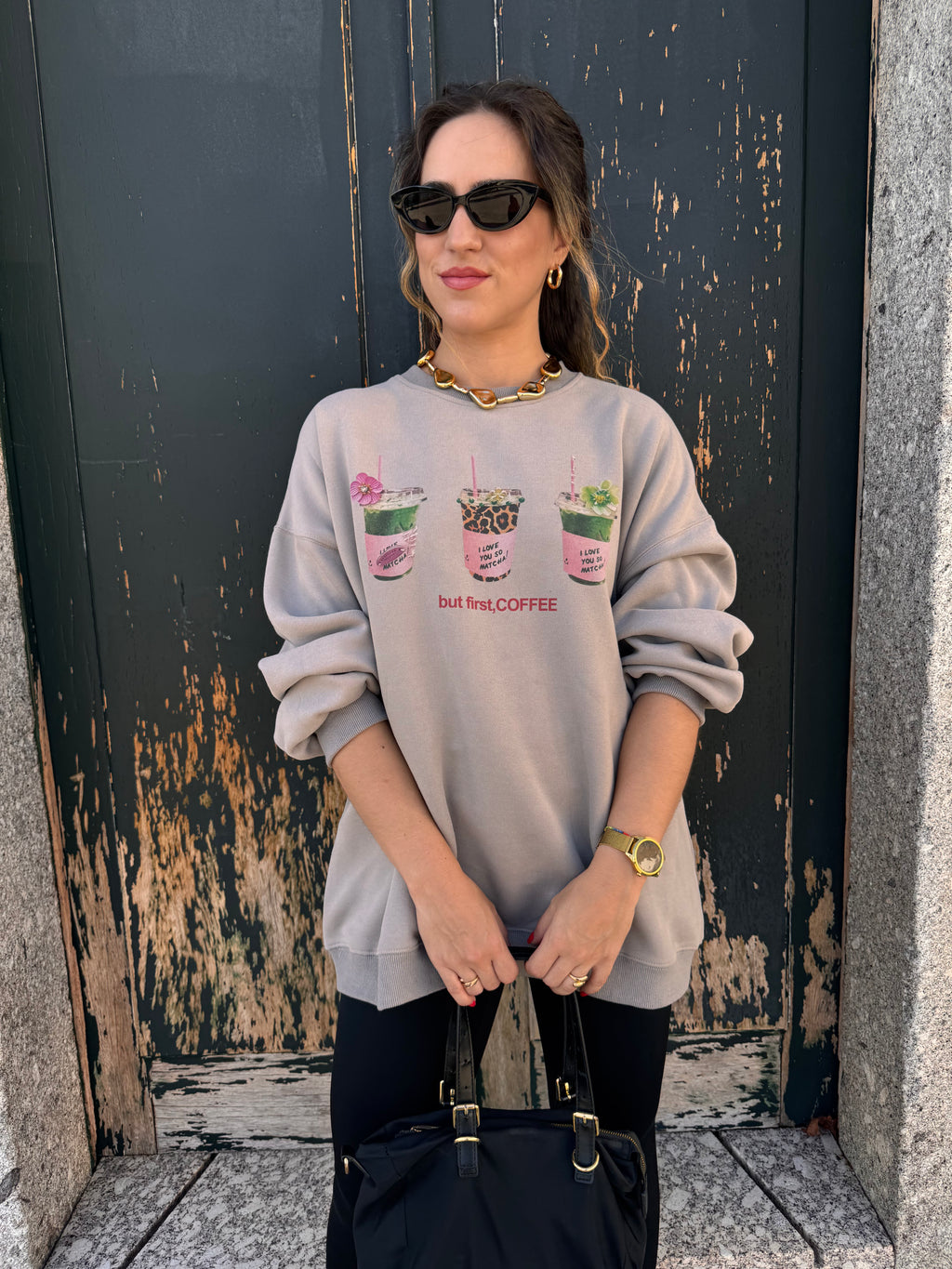Sweatshirt Oversize Coffee LUMINA