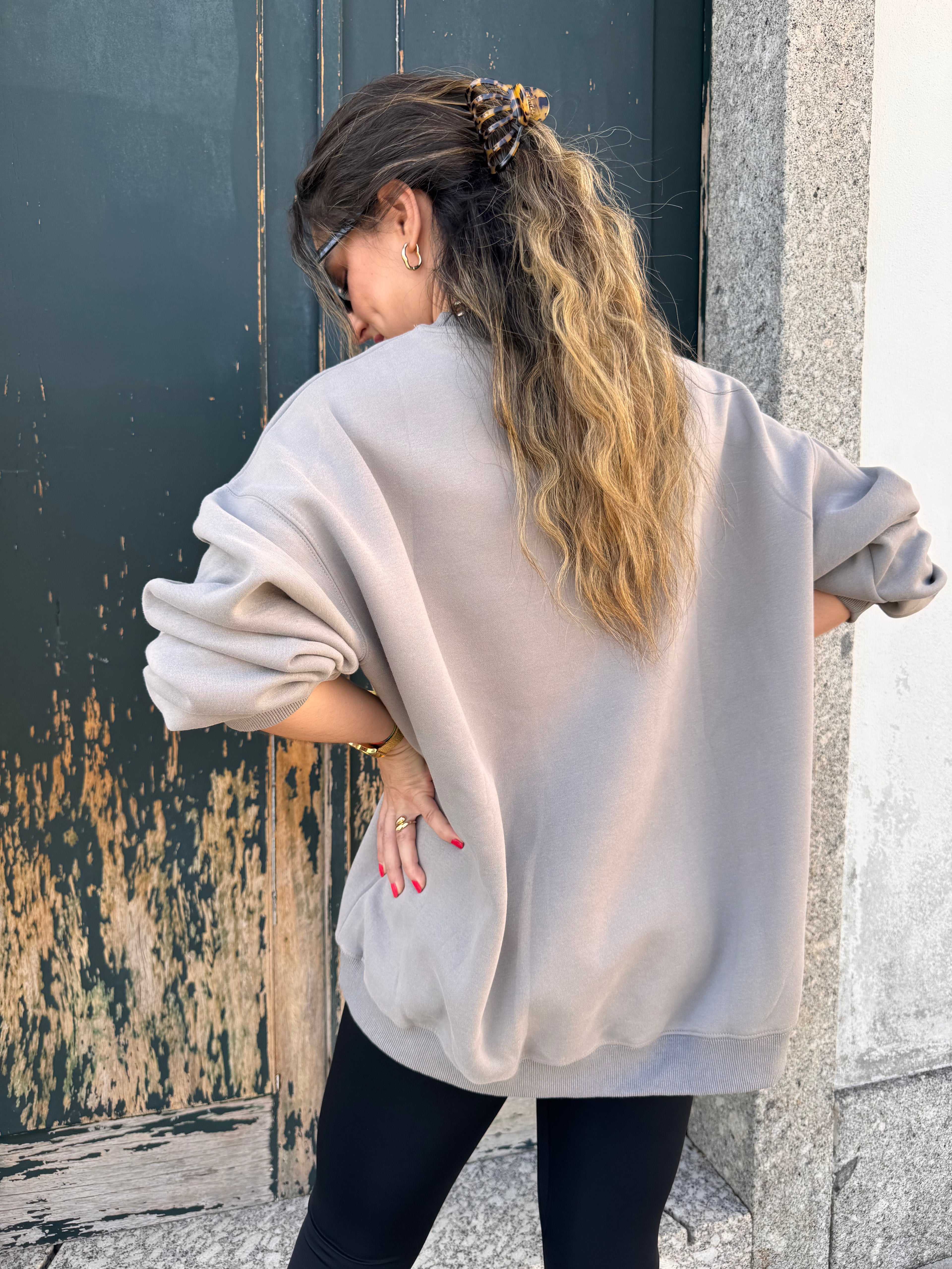 Sweatshirt Oversize Coffee LUMINA