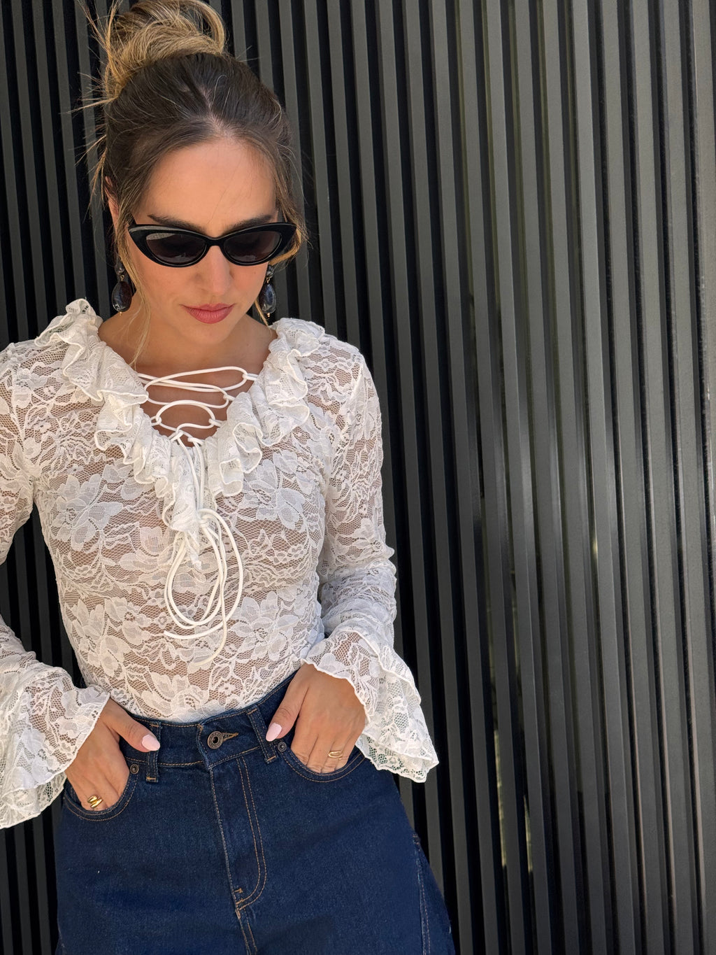 Blusa de Renda Branca