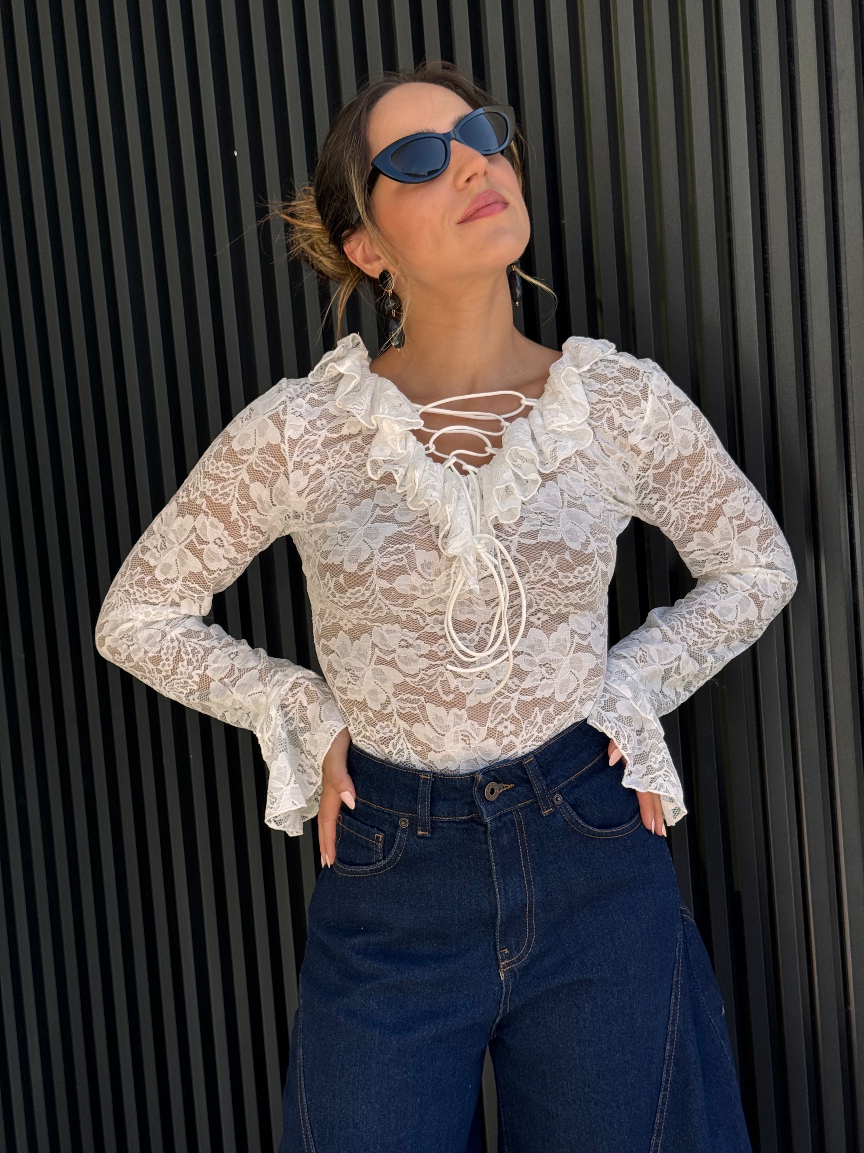 Blusa de Renda Branca