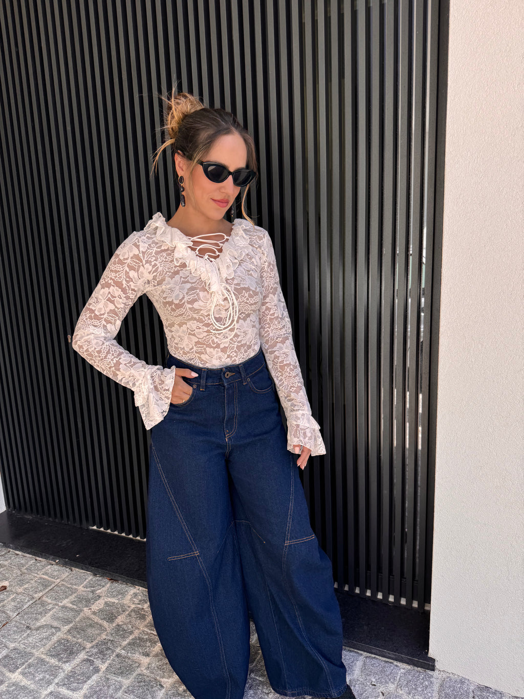 Blusa de Renda Branca