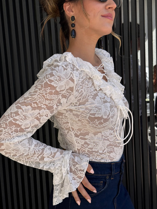 Blusa de Renda Branca