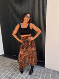 Saia Assimétrica Animal Print Lumina