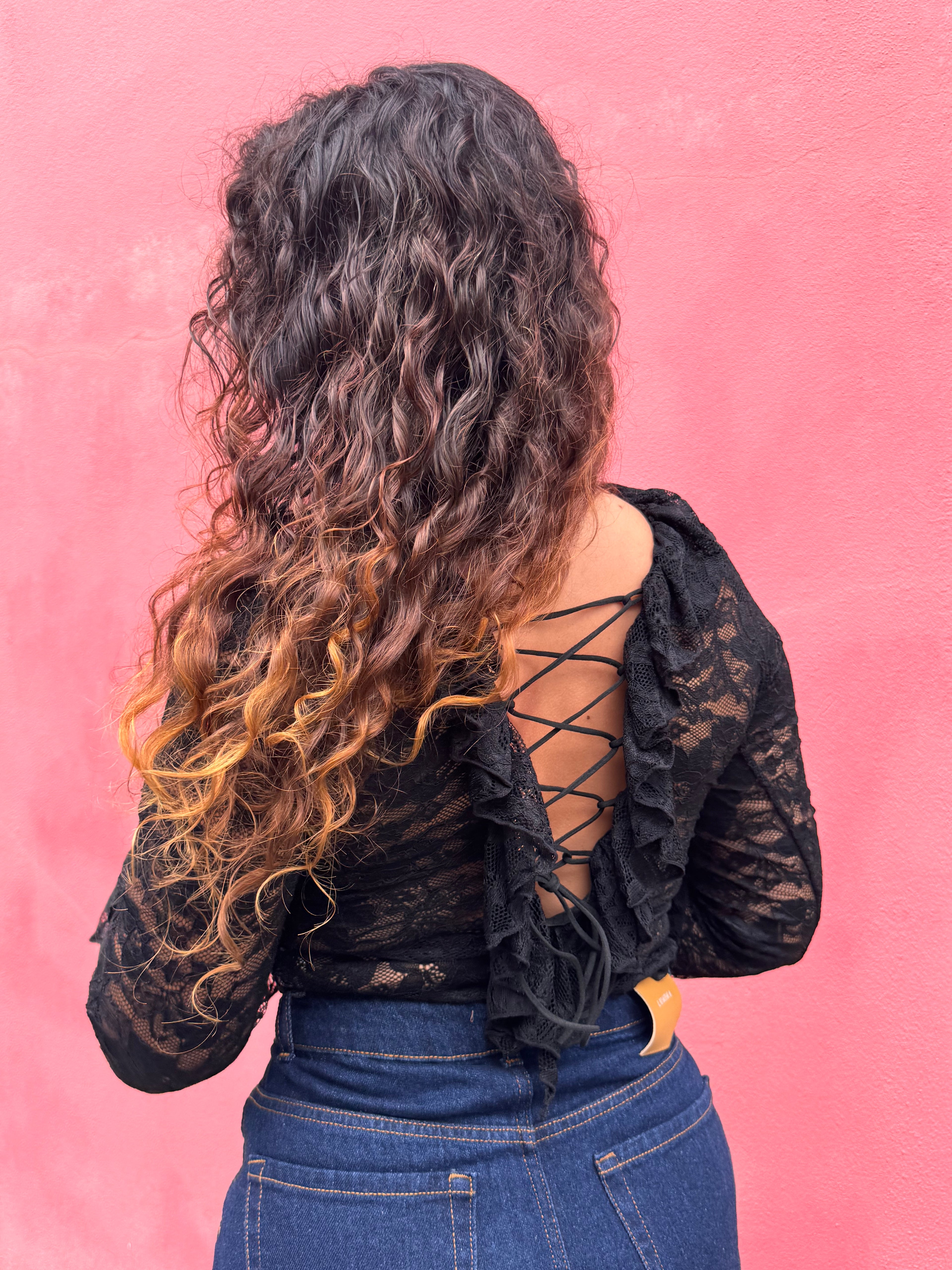 Blusa de Renda Preta